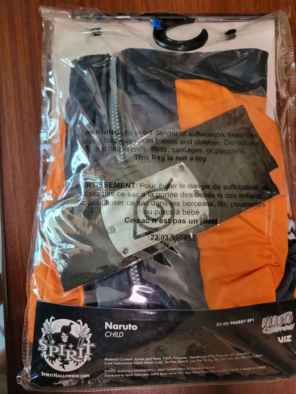Spirit Naruto Costume in Orange and Black